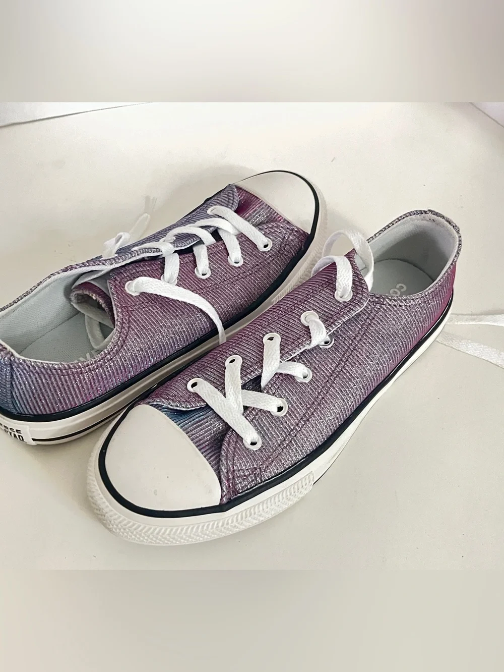Converse All Star Chuck Taylor Low Shoes Sneakers Youth iridescent purple Silver